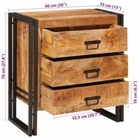 Comodă de dining vidaXL cu 3 sertare, maro - Defectă, parțial — parțial defectă, parțial funcțională: structură desfăcută (stare: vezi a 2-a fotografie) 3