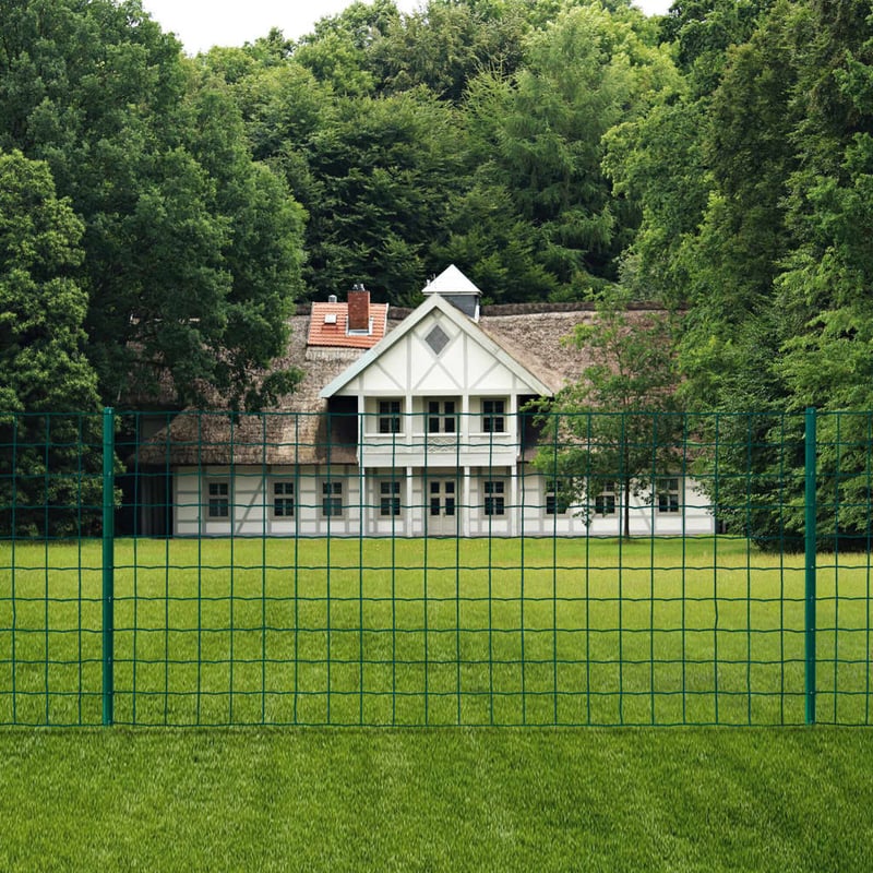 vidaXL Euro Fence zöld acélkerítés 20x1,2 m