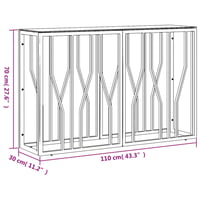vidaXL ezüstszínű tálalóasztal üveg és rozsdamentes acél 110x30x70 cm 6