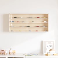 vidaXL Fa Gyűjtői Vitrin Ajtókkal 80x8,5x37 cm Tárolószekrény Kollekciókhoz 3