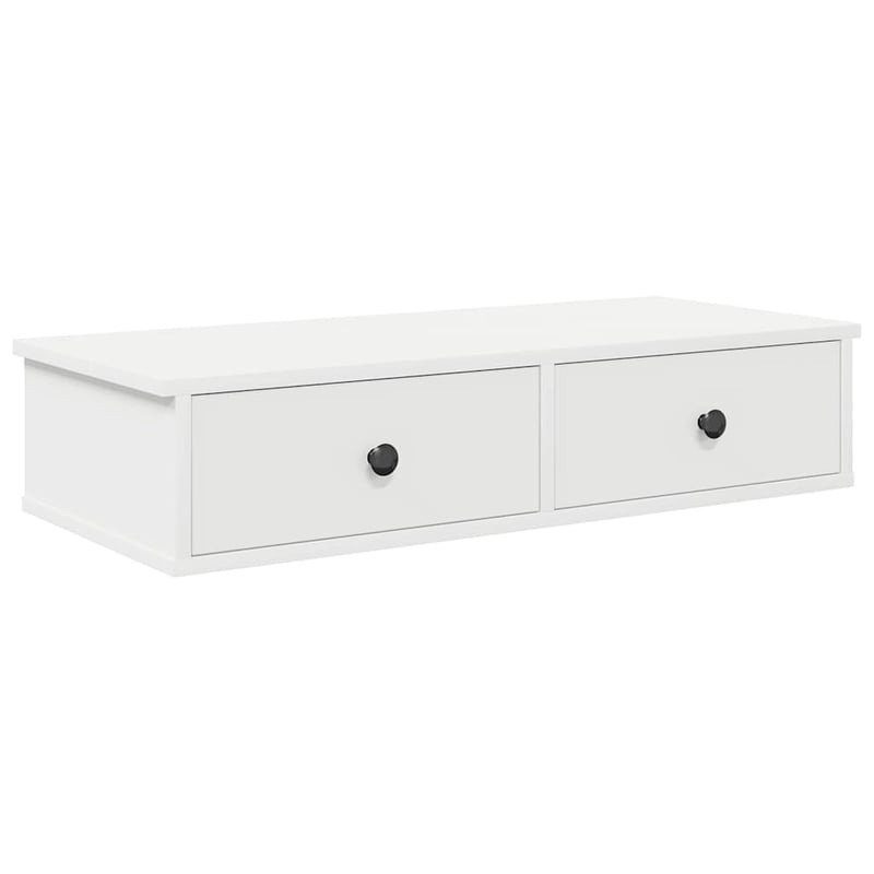 vidaXL Falipolc fiókokkal fehér 80x34x17 cm műszaki fa