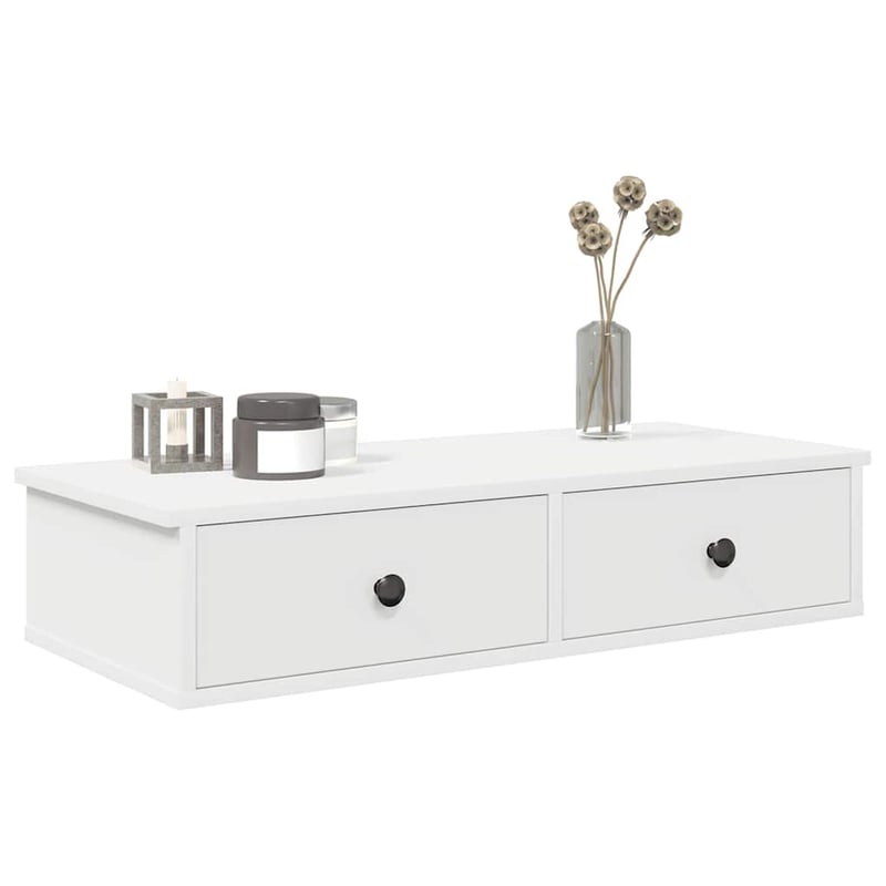 vidaXL Falipolc fiókokkal fehér 80x34x17 cm műszaki fa