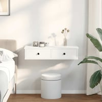 vidaXL Falipolc fiókokkal fehér 80x34x17 cm műszaki fa 3