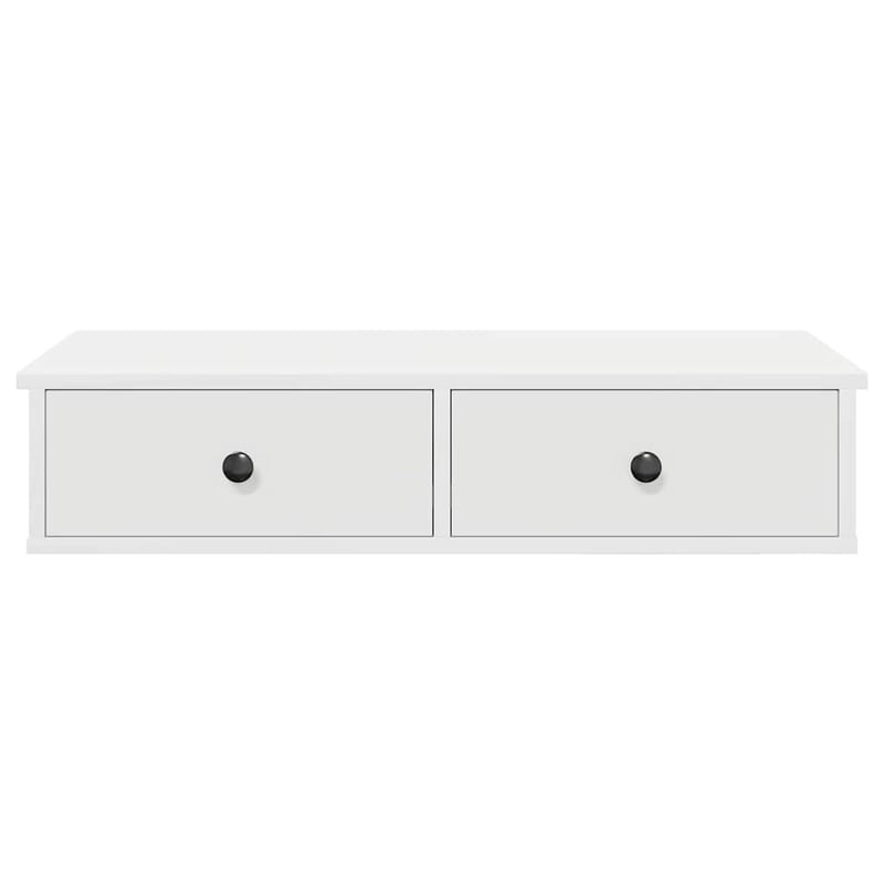 vidaXL Falipolc fiókokkal fehér 80x34x17 cm műszaki fa