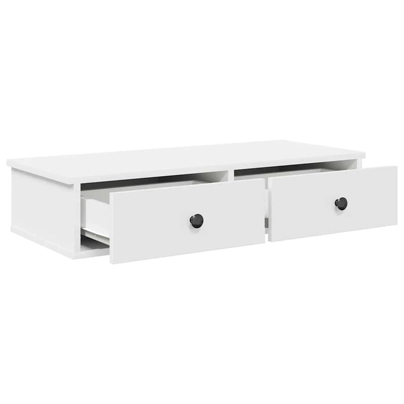 vidaXL Falipolc fiókokkal fehér 80x34x17 cm műszaki fa
