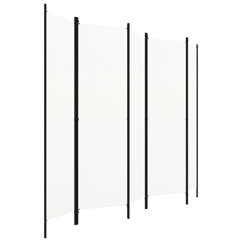 vidaXL fehér 5 paneles paraván 250x180 cm