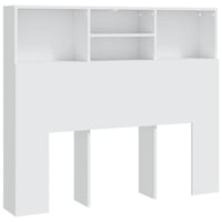 vidaXL Fehér Ágy Fejvég Polcokkal 120x19x103,5 cm 1