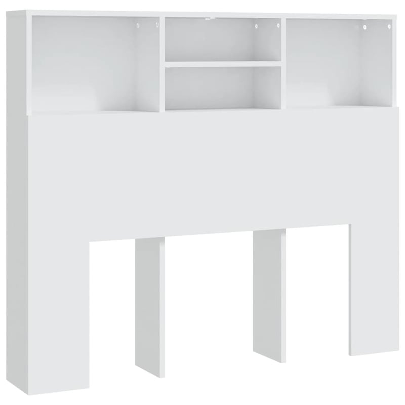 vidaXL Fehér Ágy Fejvég Polcokkal 120x19x103,5 cm