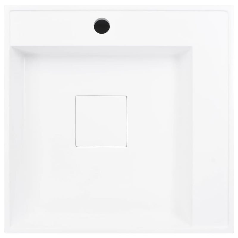 vidaXL fehér ásványöntvény mosdókagyló 50x50 cm