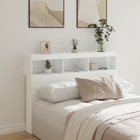 vidaXL fehér áthidalószekrény LED-világítással 140x102 cm 2