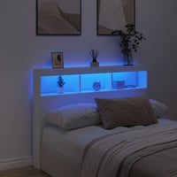 vidaXL fehér áthidalószekrény LED-világítással 140x102 cm 4