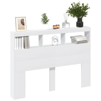 vidaXL fehér áthidalószekrény LED-világítással 140x102 cm 5