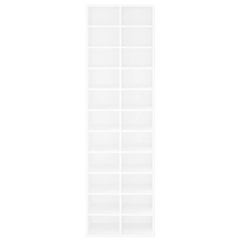vidaXL fehér fa cipősszekrény 54x34x183 cm