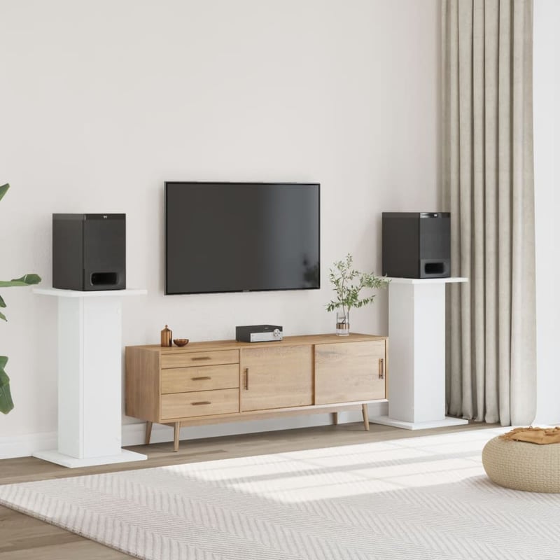 vidaXL fehér fa hangszóróállvány 80 cm magas 2 darab szett