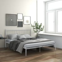 vidaXL fehér fém ágykeret 180x200 cm modern design 2
