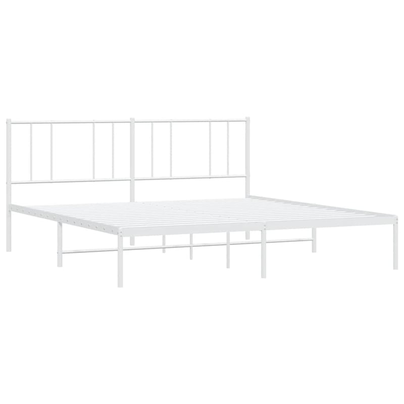 vidaXL fehér fém ágykeret fejtámlával 200x200 cm