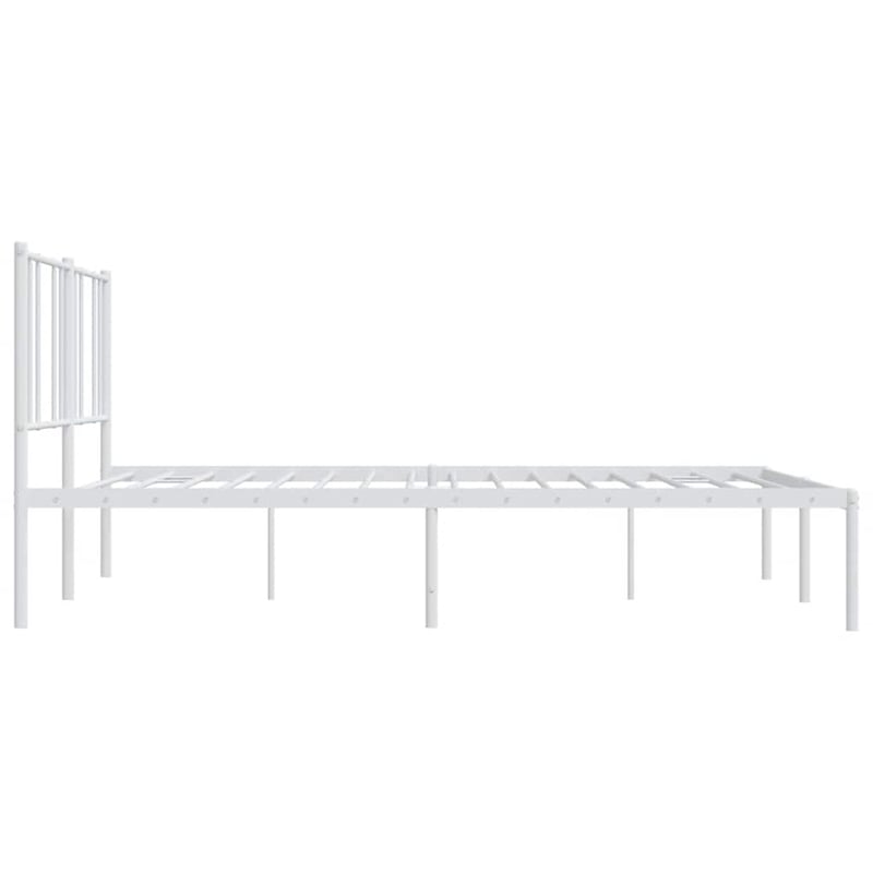 vidaXL fehér fém ágykeret fejtámlával 200x200 cm
