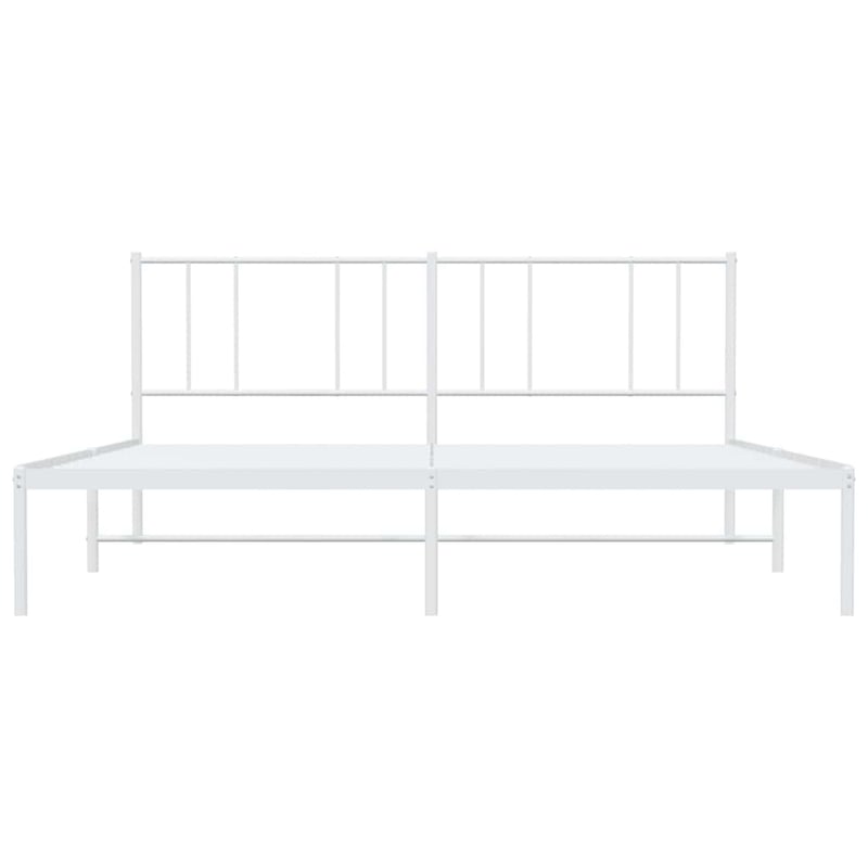 vidaXL fehér fém ágykeret fejtámlával 200x200 cm