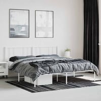 vidaXL fehér fém ágykeret fejtámlával 200x200 cm 4