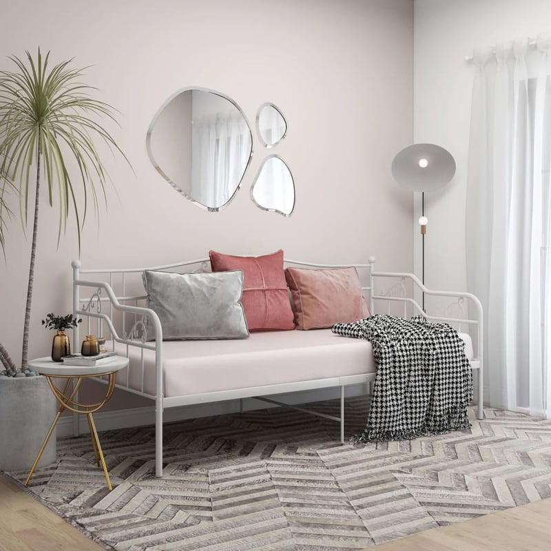 vidaXL fehér fém kanapéágykeret 90x200 cm