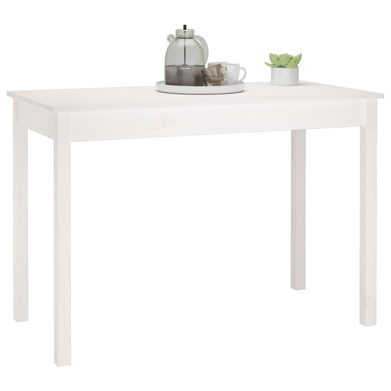 vidaXL fehér fenyőfa ebédlőasztal 110x55x75 cm