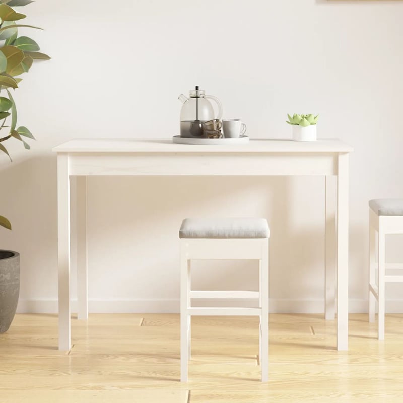 vidaXL fehér fenyőfa ebédlőasztal 110x55x75 cm