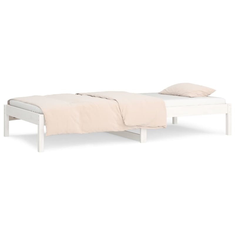 vidaXL fehér fenyőfa kanapéágy 90x200 cm matrac nélkül