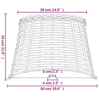 vidaXL fehér fonott lámpaernyő 50 cm átmérő 7