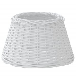 Abajur din răchită albă vidaXL, diametru 50 cm