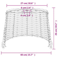 vidaXL fehér fonott mennyezeti lámpaernyő 40 cm 7