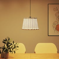 vidaXL fehér fonott mennyezeti lámpaernyő 40 cm 3