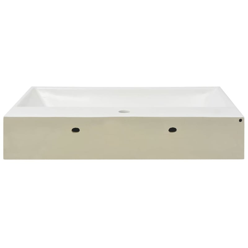 vidaXL Fehér kerámia mosdó csaptelep furattal 76x42,5x14,5 cm