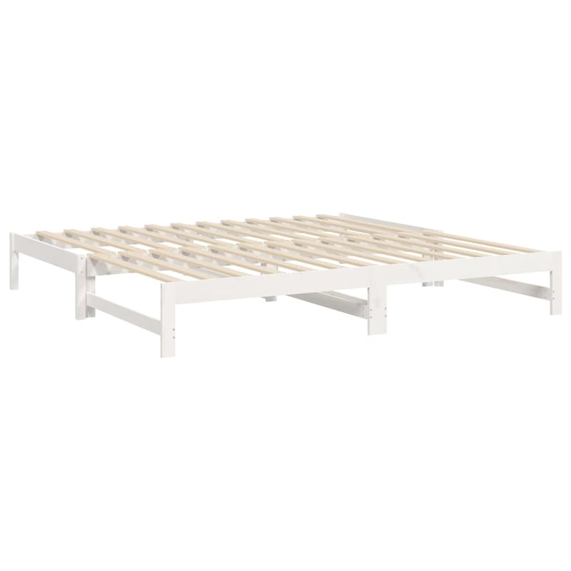 vidaXL fehér kihúzható kanapéágy fenyőfa 80x200 cm