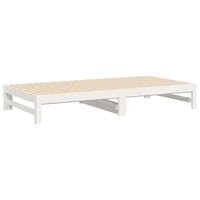 vidaXL fehér kihúzható kanapéágy fenyőfa 80x200 cm 8