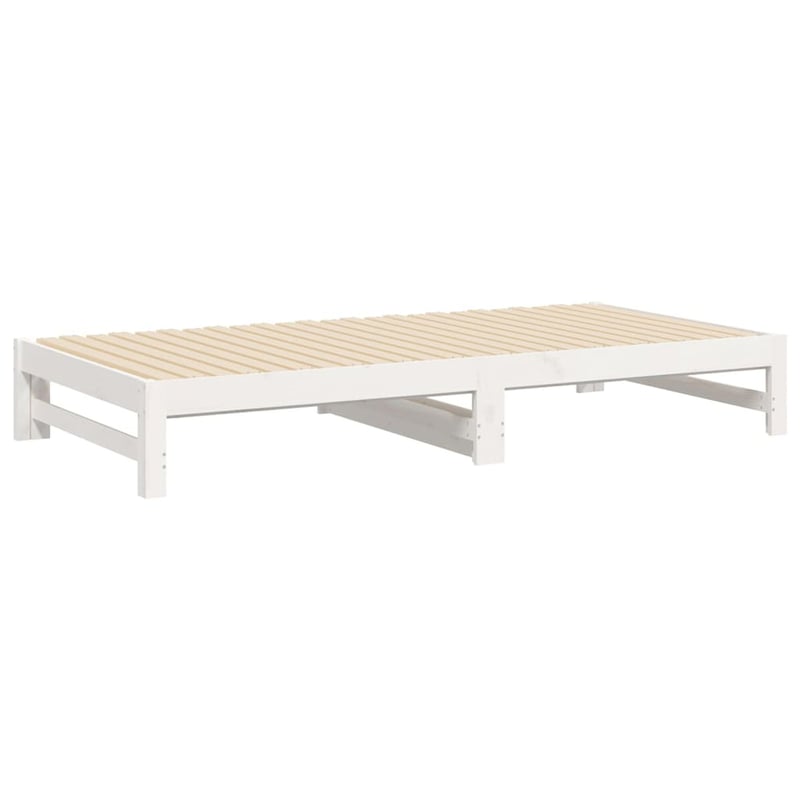 vidaXL fehér kihúzható kanapéágy fenyőfa 80x200 cm