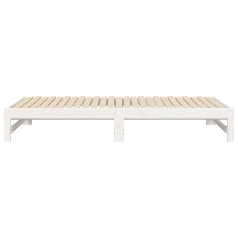 vidaXL fehér kihúzható kanapéágy fenyőfa 80x200 cm