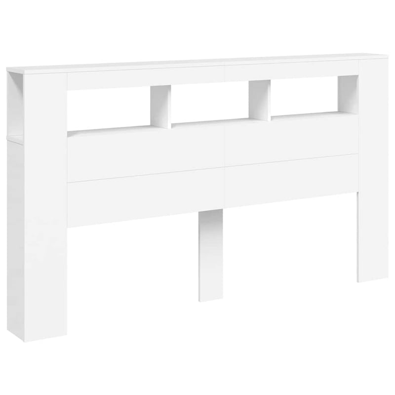 vidaXL fehér LED-es fejtámla 180 cm szerelt fa ágy