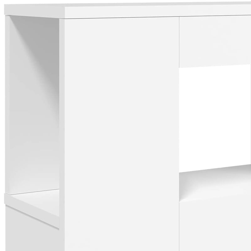 vidaXL fehér LED-es fejtámla 180 cm szerelt fa ágy