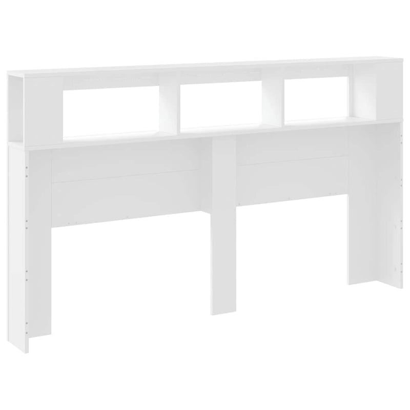 vidaXL fehér LED-es fejtámla 180 cm szerelt fa ágy