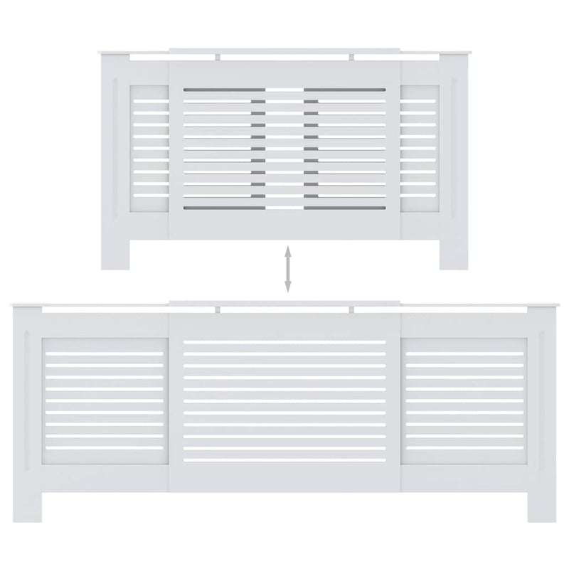 vidaXL fehér MDF radiátorburkolat 205 cm
