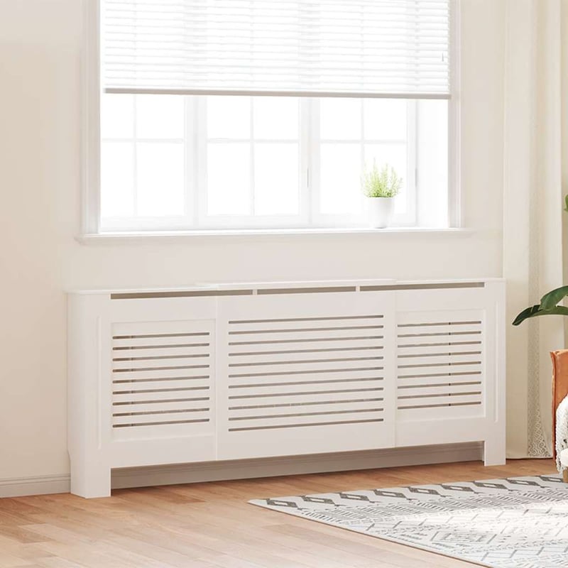 vidaXL fehér MDF radiátorburkolat 205 cm