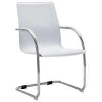 vidaXL fehér műbőr konzolos irodaszék 1