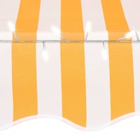 vidaXL fehér-narancssárga kézzel kihúzható LED napellenző 300 cm 5