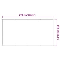 vidaXL fehér oxford napellenző 140x270 cm függőleges 6