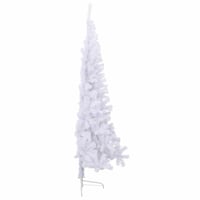 vidaXL fehér PVC fél műkarácsonyfa állvánnyal 180 cm 6