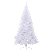 vidaXL fehér PVC fél műkarácsonyfa állvánnyal 180 cm 4