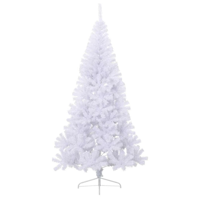 vidaXL fehér PVC fél műkarácsonyfa állvánnyal 180 cm