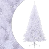 vidaXL fehér PVC fél műkarácsonyfa állvánnyal 180 cm 1
