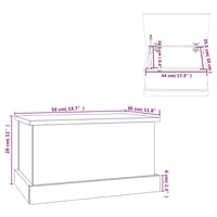 vidaXL fehér rétegelt fa tárolódoboz 50x30x28 cm 10