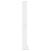 vidaXL fehér CD-szekrény szerelt fa 102x23x177,5 cm tárolóbútor lemezek és média tartására 4